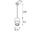 Pendelleuchte SLV PURI 2.0 Basic AD3PH GU10 1×6W DIM Ø41mm weiss