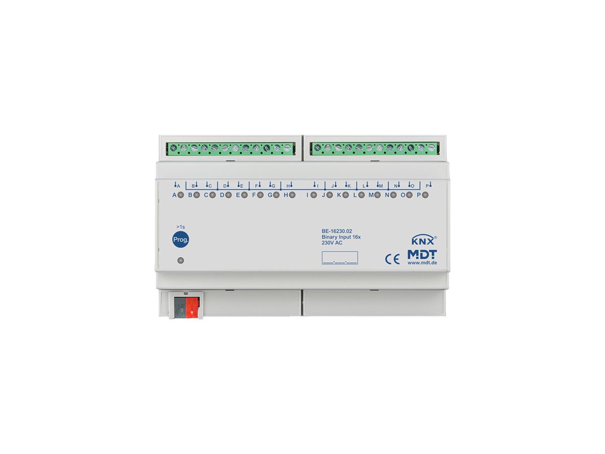 REG-Binäreingang KNX MDT BE-16230.02 16-Kan 230VAC 8TE