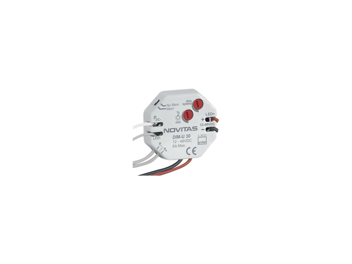 EB-LED-Dimmer AWAG DIM-U 30 12…48VDC 6A