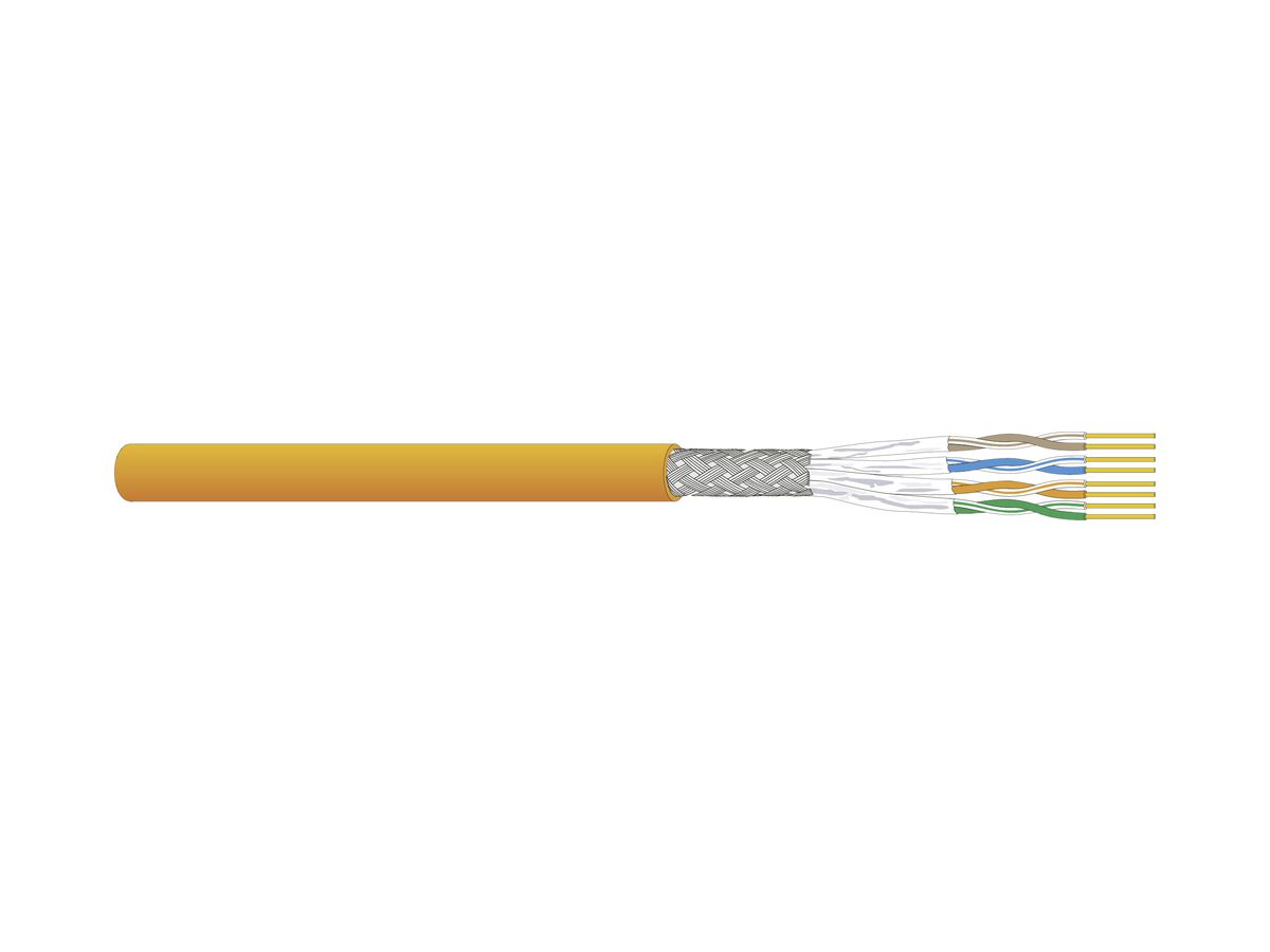 Datenkabel Dätwyler CU 7702 4P S/FTP, Kat.7A LSZH Dca 1000m orange