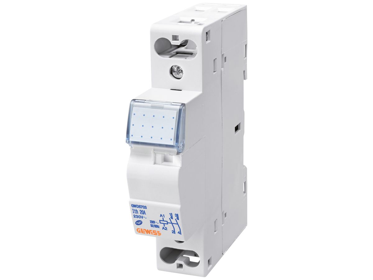 REG-Schütz Gewiss 90 AM 230V AC 2NO 20A 400V brummfrei 1TE