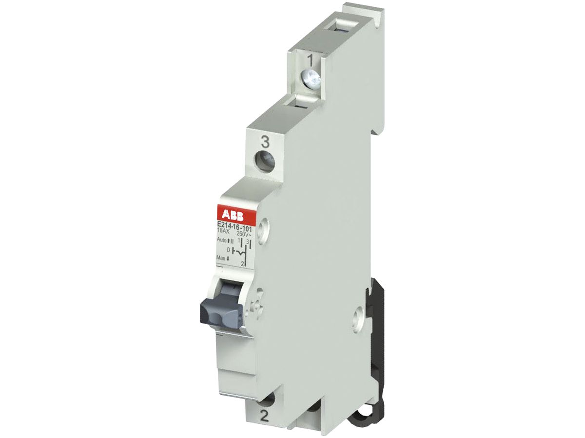 REG-Gruppenschalter ABB E214, 16A/250V 1L 1W, ½TE, "I-0-II"