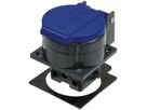 EB-Steckdose Steffen T23 IP55 16A 250V, anthrazit/Deckel blau