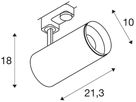 LED-Spot SLV 3~ NUMINOS L PHASE 28W 2400lm 2700K 36° Ø100×213mm schwarz