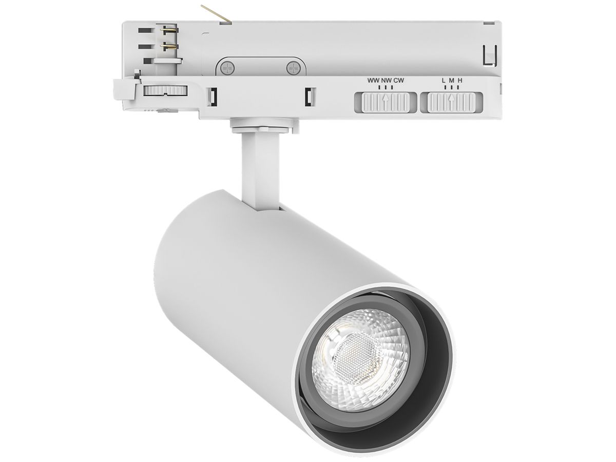 LED-Spot DOTLUX SLIMtrack 21W 2070lm 927/932/940 36° DIM Ad3Ph Ø65 weiss