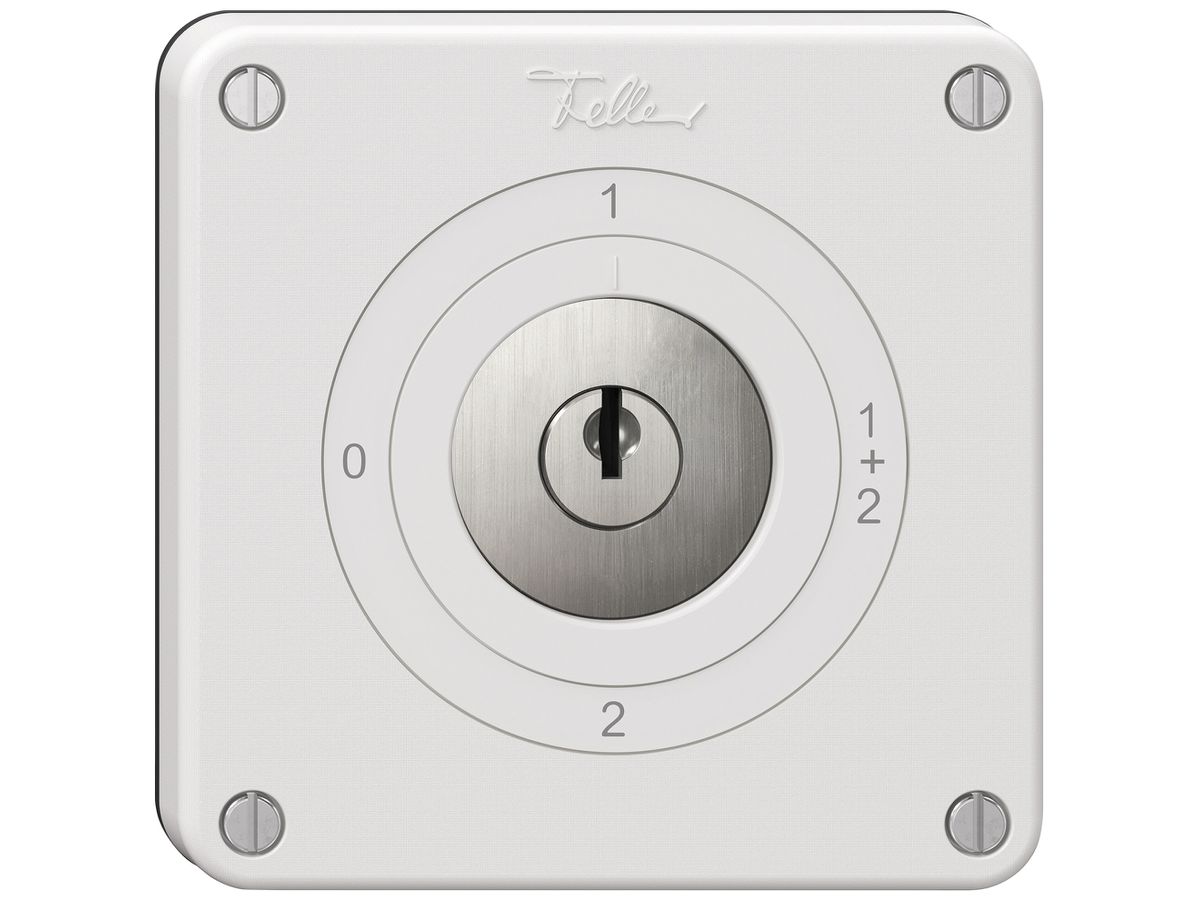 Schlüsselschalter NEVO SNAPFIX® Serienschalter 16A 400V 0-1-1+2-2 ws