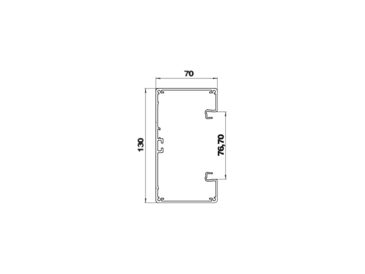 Grundprofil Bettermann GEK-A 70×130mm reinweiss