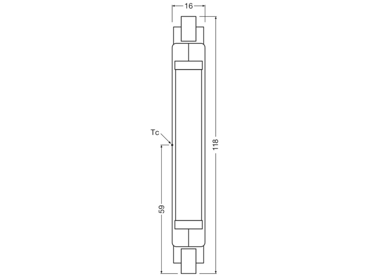 LED-Lampe LEDVANCE SLIM R7s 8W 806lm 4000K Ø16×118mm klar