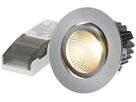 EB-LED-Spot MH maxLUCE DISC 8W 230V 3000K Loch-Ø68mm 650lm 350mA 36° IP44 nickel