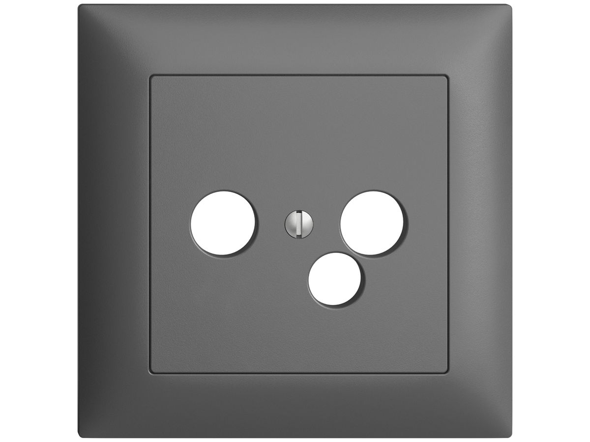 UP-Frontset EDIZIOdue dunkelgrau 88×88mm