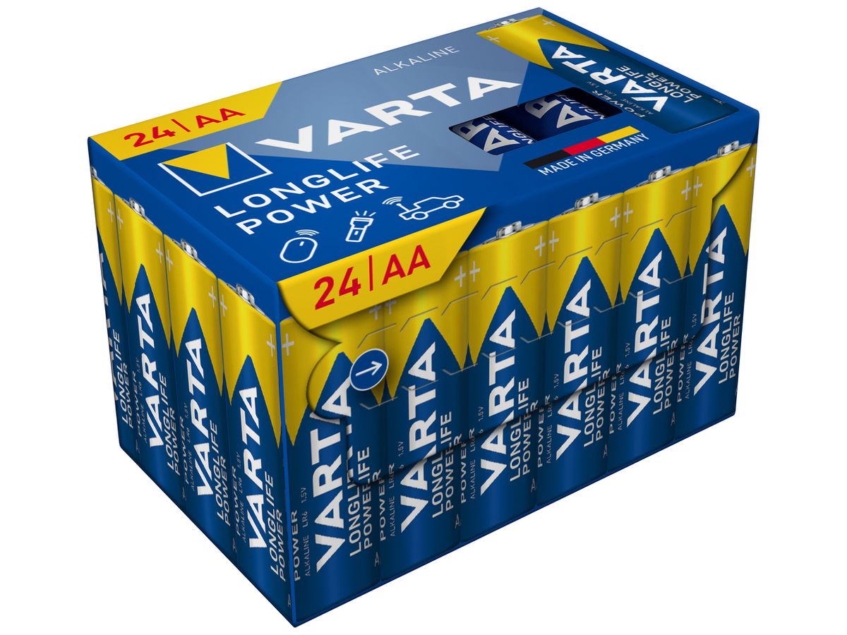 Batterie VARTA Consumer Longlife Power AA Alkali-Mangan 1.5V Box à 24 Stück