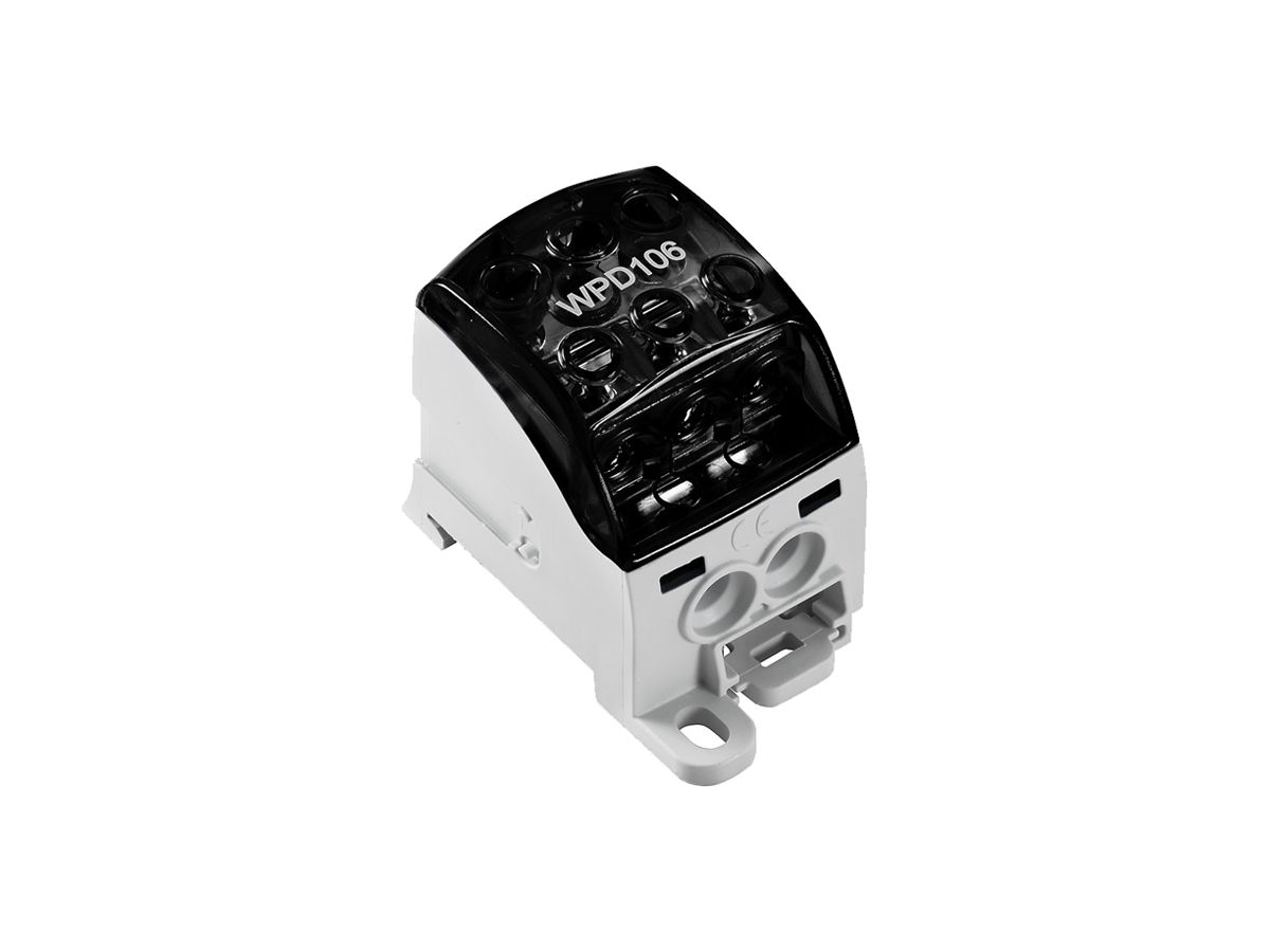 Verteilerblock WM WPD 106 1P 215A 1×Eing 5×Ausg 1.5…25mm² 1.5…70mm²