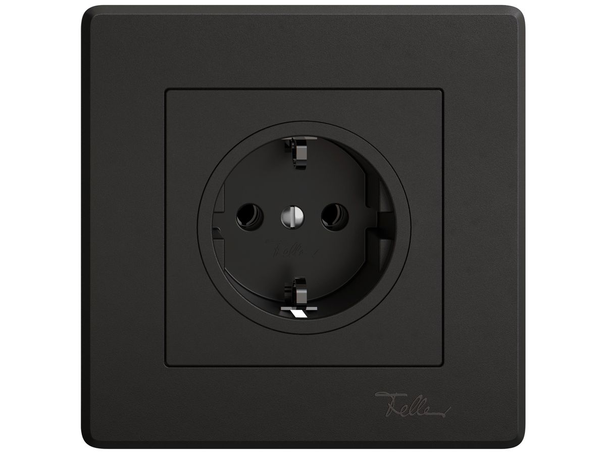 UP-Steckdose EDIZIO.liv SNAPFIX® SCHUKO 16A 230V 88×88mm schwarz