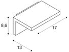 LED-Wandleuchte SLV ANGOLUX WALL, 6W 700lm 3000K IP44 anthrazit