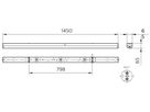 LED-Lichtleiste Philips BN126C PSU 59W 8000lm 4000K 1.5m weiss
