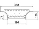 T-Abgang BET RAA 110×300mm Edelstahl A2 blank