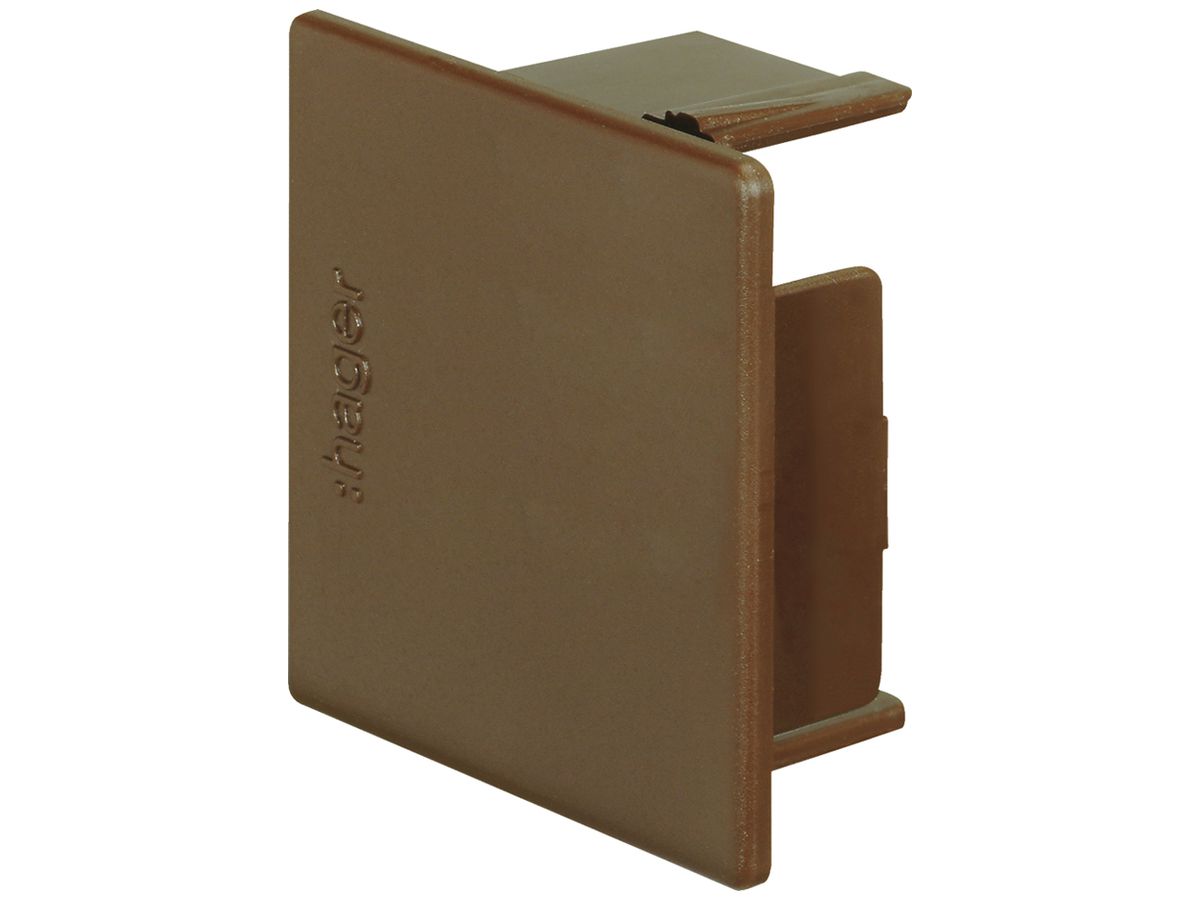 Endstück Hager tehalit.LF 40×40mm braun IP30
