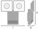 LED-Wandleuchte LDV ENDURA PRO SPOT SENSOR, 16W 840 IP55 anthrazit