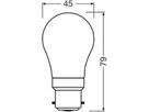 LED-Lampe LEDVANCE CLASSIC B22d 3.4W 470lm 827 DIM mattiert Ø45×79mm