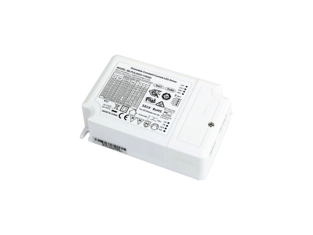 LED-Treiber IQLEDS für Ulysse4 42W 1…10V DALI Touch 3…42VDC 0.8…1.1A 103×68×30mm