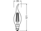 LED-Lampe LEDVANCE CLASSIC BA E14 3.4W 470lm 827 BA11 klar Ø35×121mm