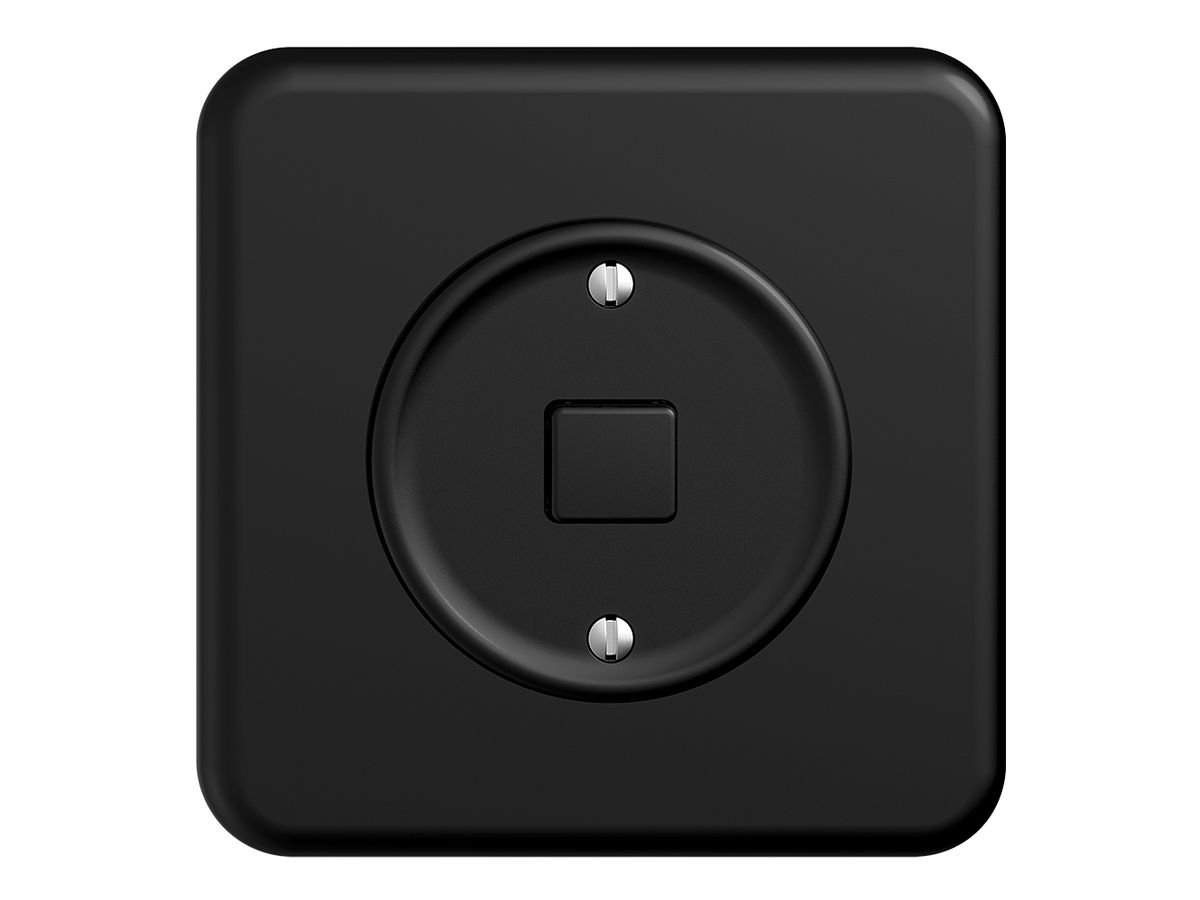 UP-Taster KNX STANDARDdue 1×mit LED RGB, mit Temperaturfühler, schwarz