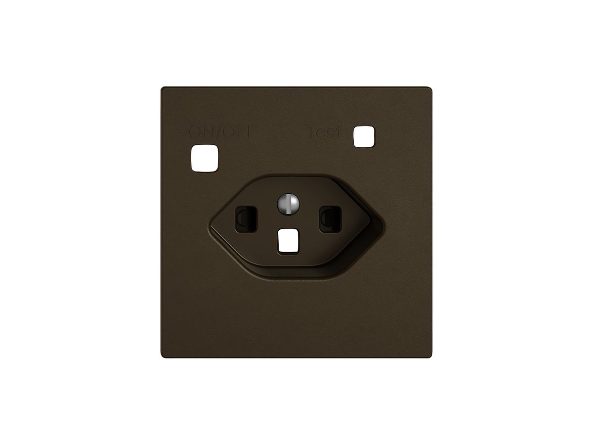 Montageset EDIZIO.liv SNAPFIX® f.Fehlerstrom-Schutzsteckdose Typ 23 Shutter br