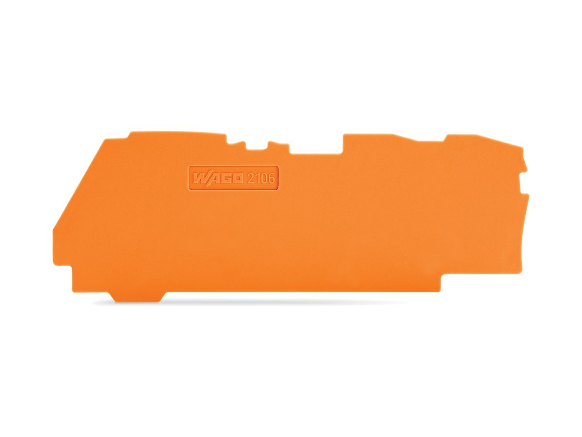 Abschluss/Zwischenplatte WAGO TOPJOB-S 1mm 3L orange zu Serie 2106