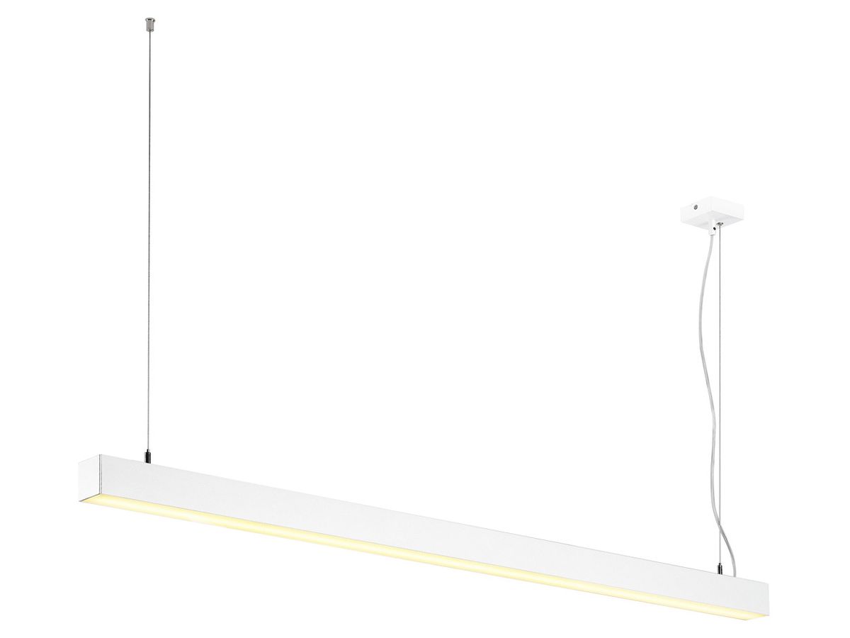 LED-Pendelleuchte SLV Q-LINE DALI SINGLE 47W, 3200lm, 3000K, 1500mm, weiss