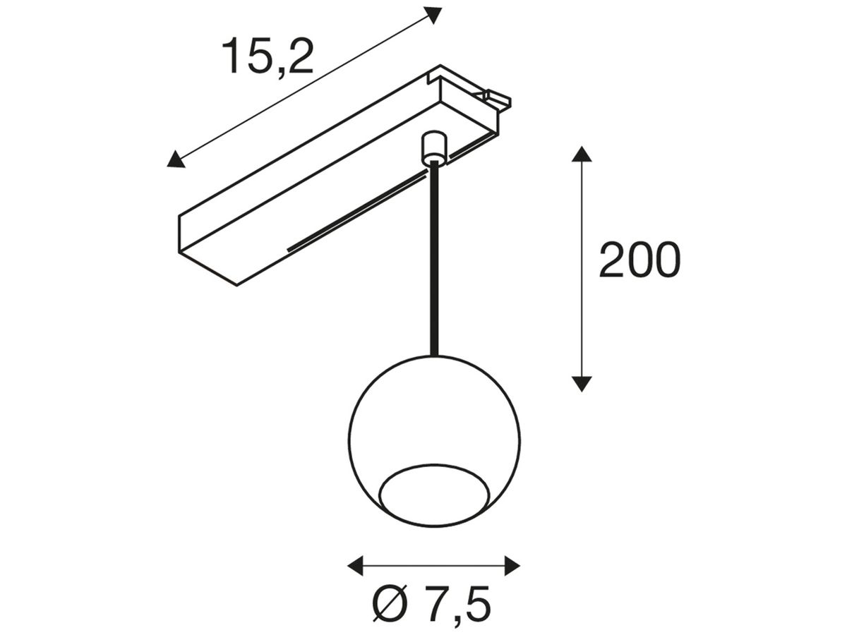 LED-Pendelleuchte SLV LIGHT EYE 2.0 11W 1200lm 3000K Ø75×65mm weiss