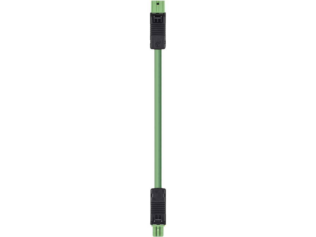 Verlängerung Wieland 2P L=3m grün Stecker/Buchse für Bus-KNX/HF