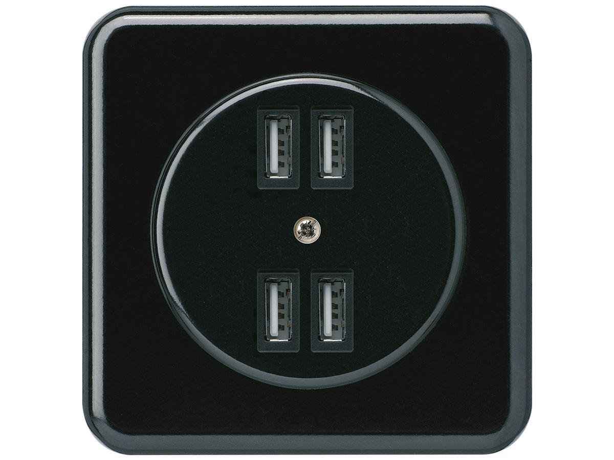 UP-Steckdose 4×USB basico C 2400mA schwarz