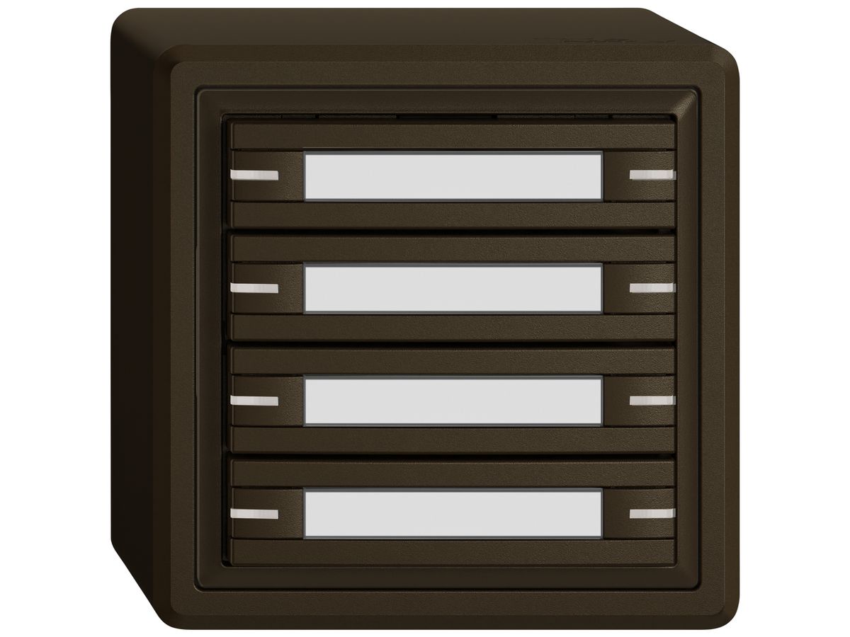 AP-KNX-Taster RGB EDIZIO.liv SNAPFIX® Temperaturfüh.RGB-LED Pap.8×T 1-Tbed.br