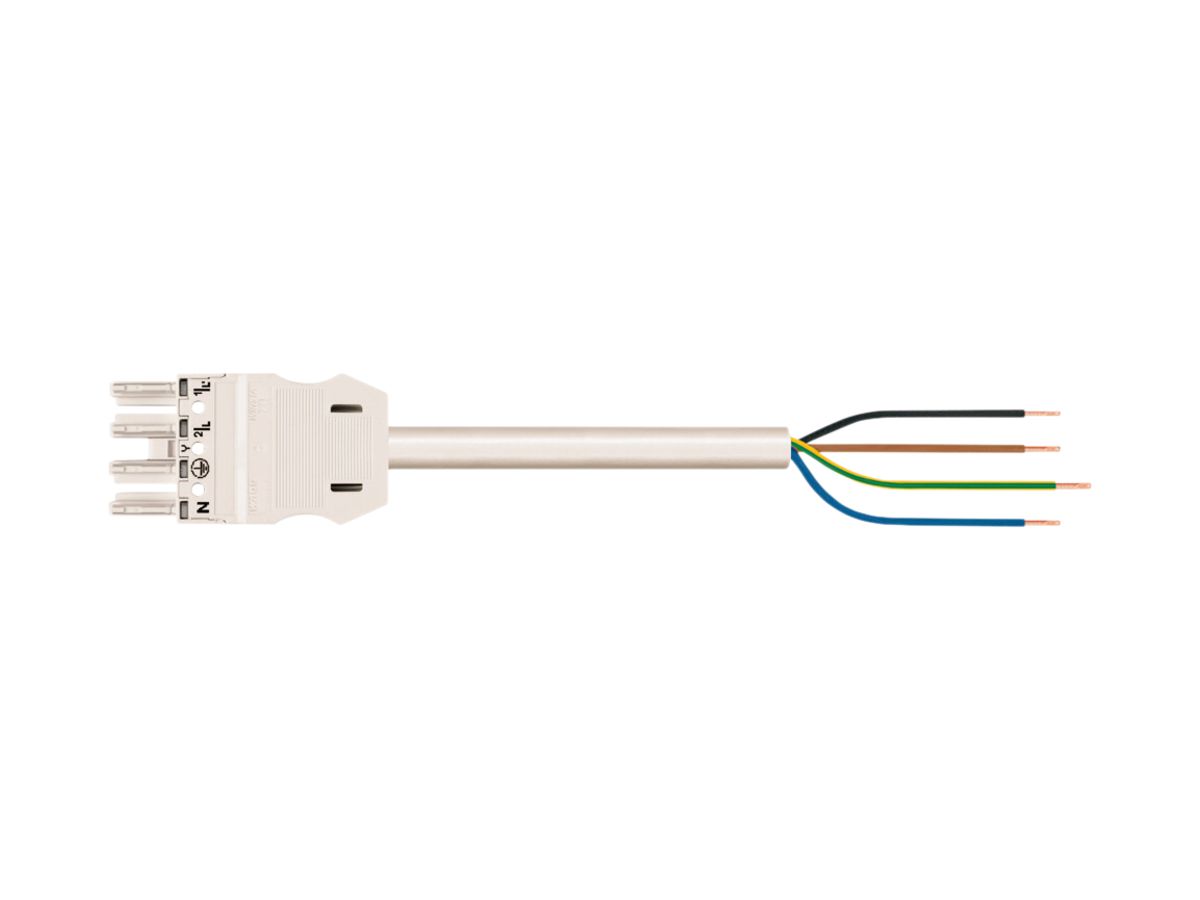 Anschlussleitung WAGO 4×1.5mm² Bu 8m weiss