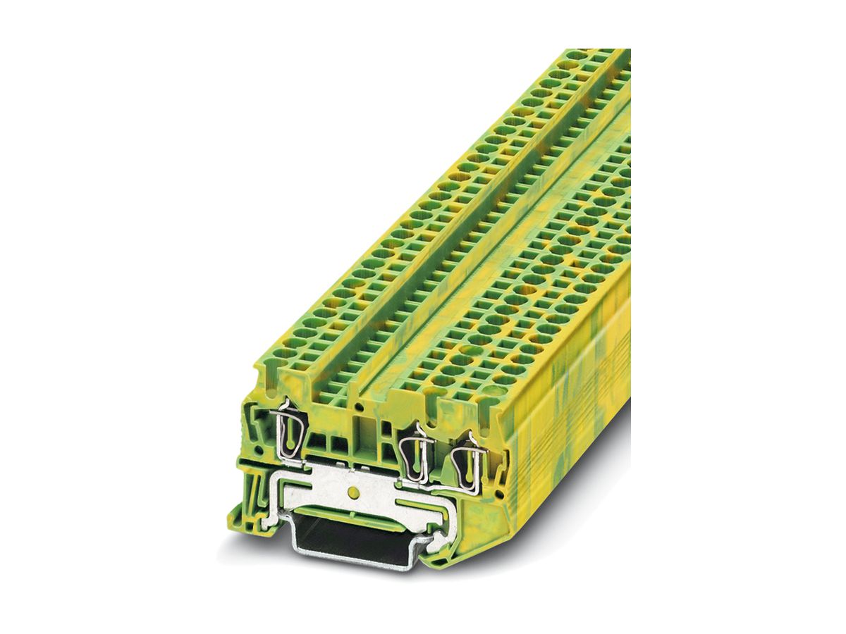 Zugfederklemme 0.08…4mm² TWIN grün/gelb