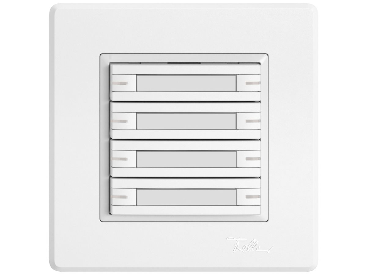 UP-KNX-Taster RGB EDIZIO.liv SNAPFIX® Temperaturfüh.RGB-LED Pap.8×T 1-Tbed.ws