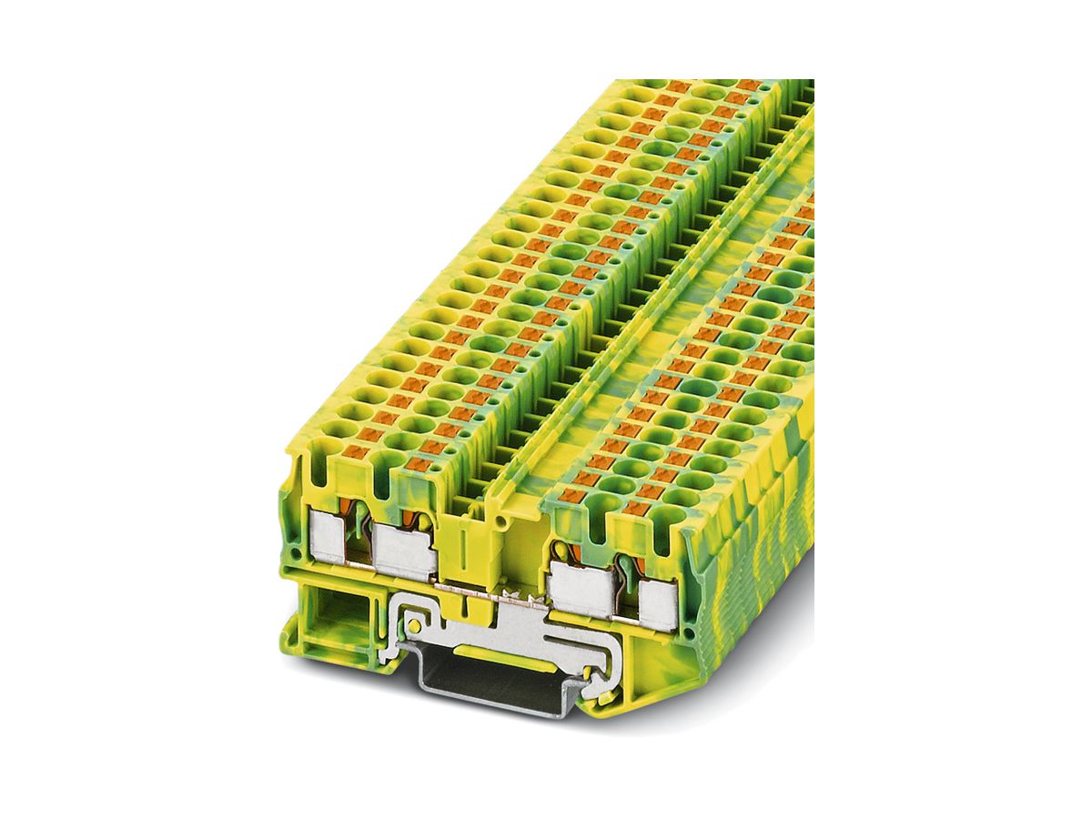 Durchgangsreihenklemme Push-In QUATTRO 0.2…6mm² grün-gelb