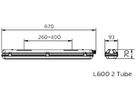 Feuchtraumleuchte Philips Ledinaire 2×G13 IP65 670×93×70mm grau