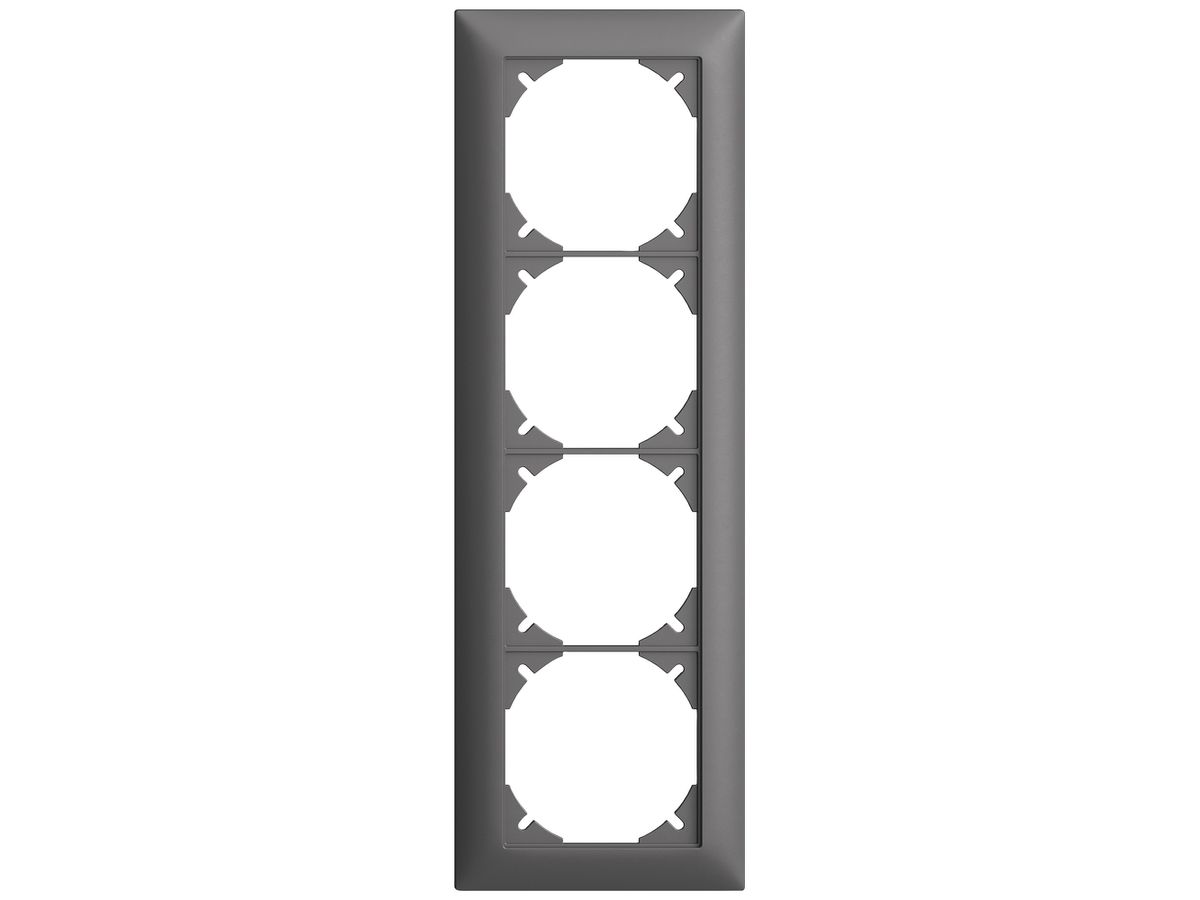 UP-Kopfzeile EDIZIOdue SNAPFIX® 4×1 vertikal 88×268mm dunkelgrau