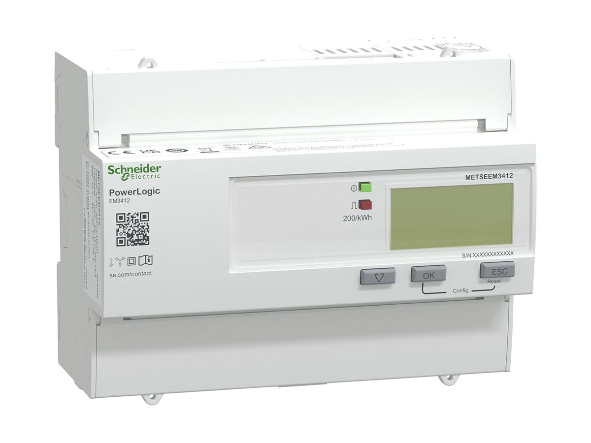 REG-Energiezähler Schneider Electric EM3412 3LN 125A elektrisch 7TE D0