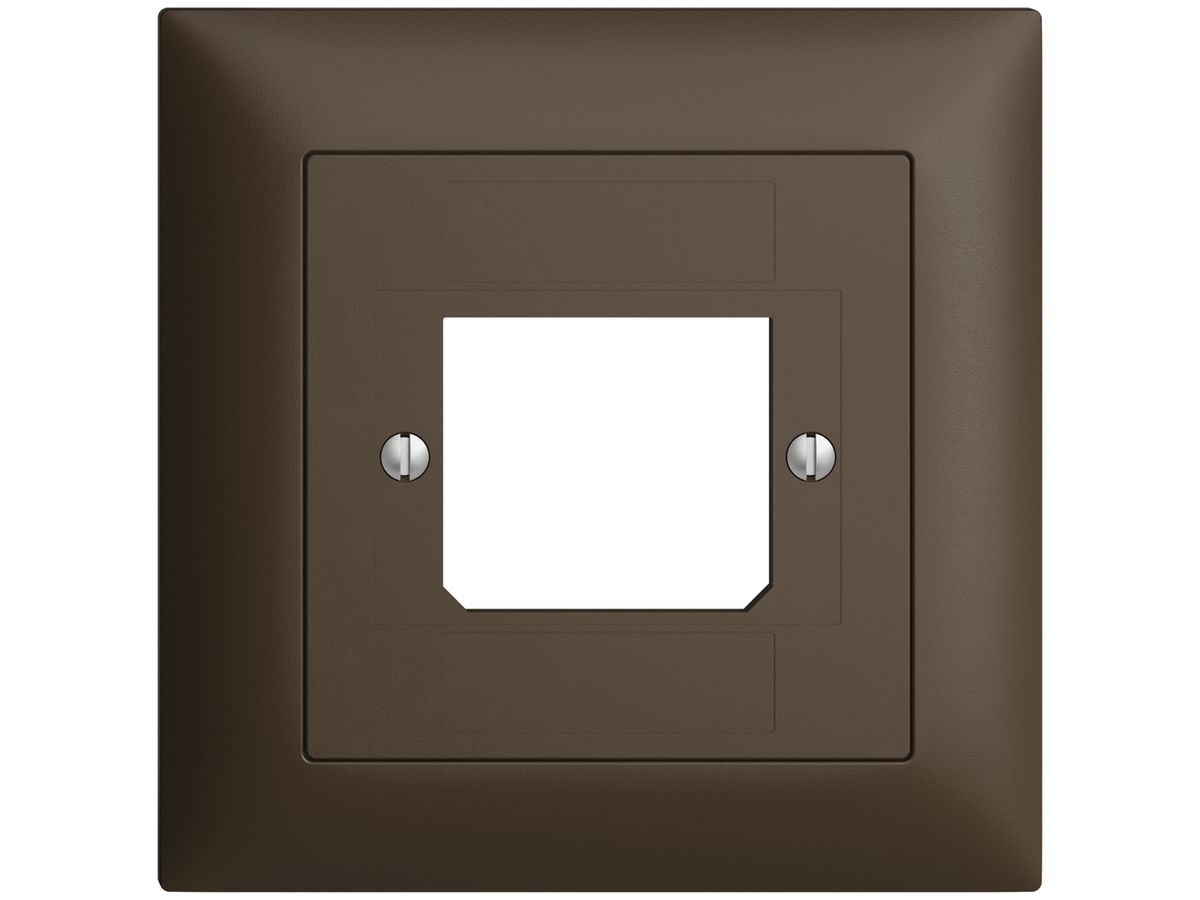 Frontset EDIZIOdue coffee 88×88mm 1×TT 3×RJ