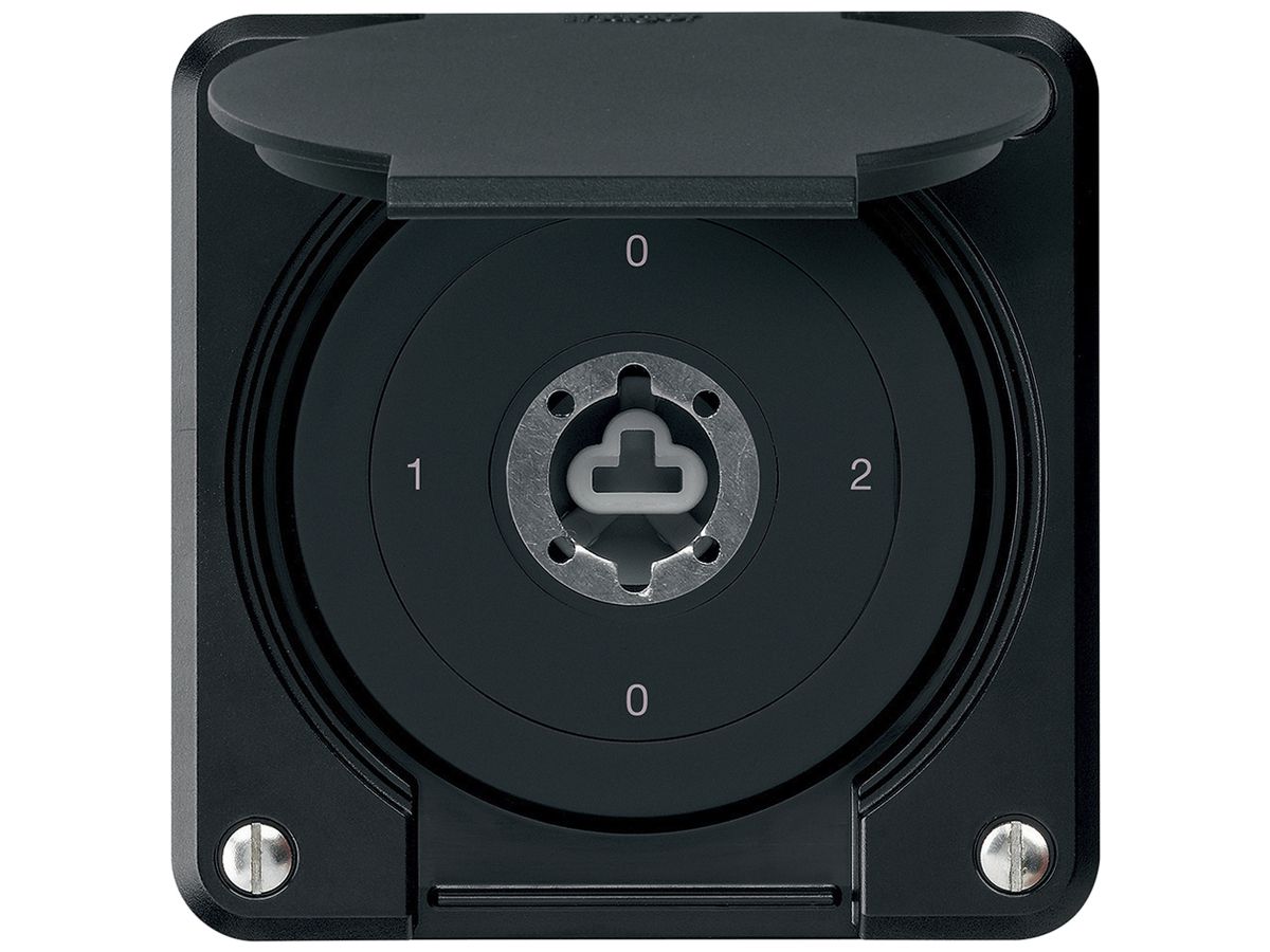 UP-Schlüsselschalter robusto IP55 Klappdeckel ohne Zylinder S2/1P ...