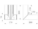 Inneneck Bettermann GK-I70170 hellgrau für 70×170mm