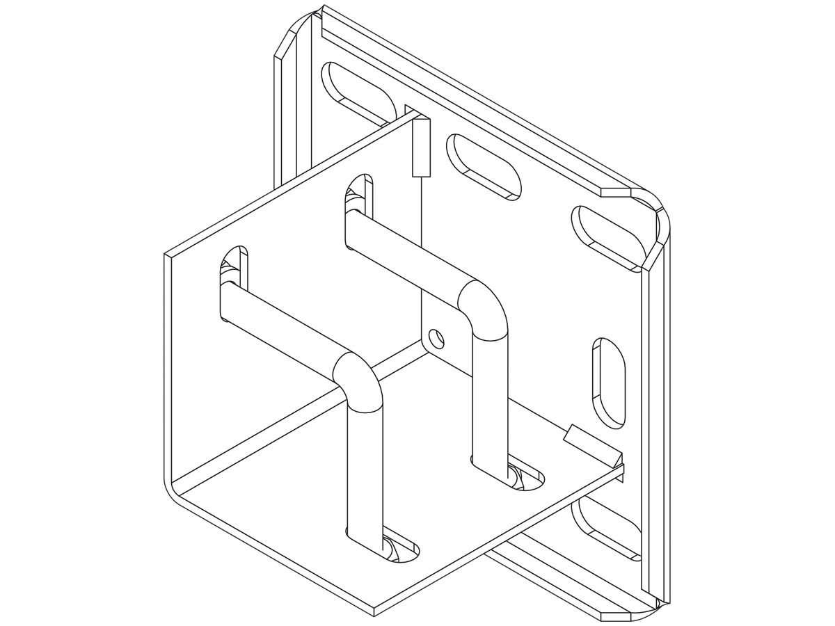 Kopfplatte Lanz 150×150×90mm verzinkt