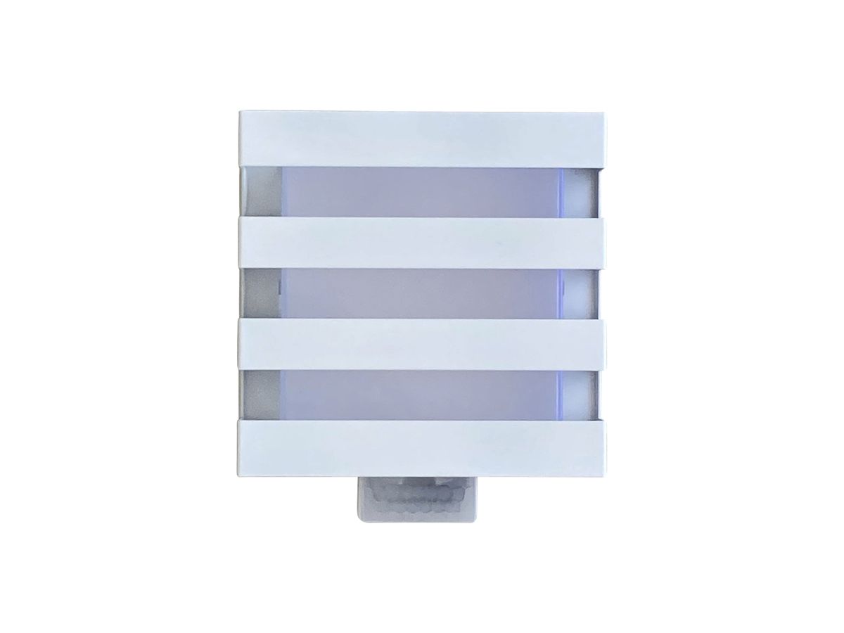 LED-Wandleuchte Z-Licht PIR Cube L SEN 5.5W 500lm 3000K IP65 115×115mm weiss