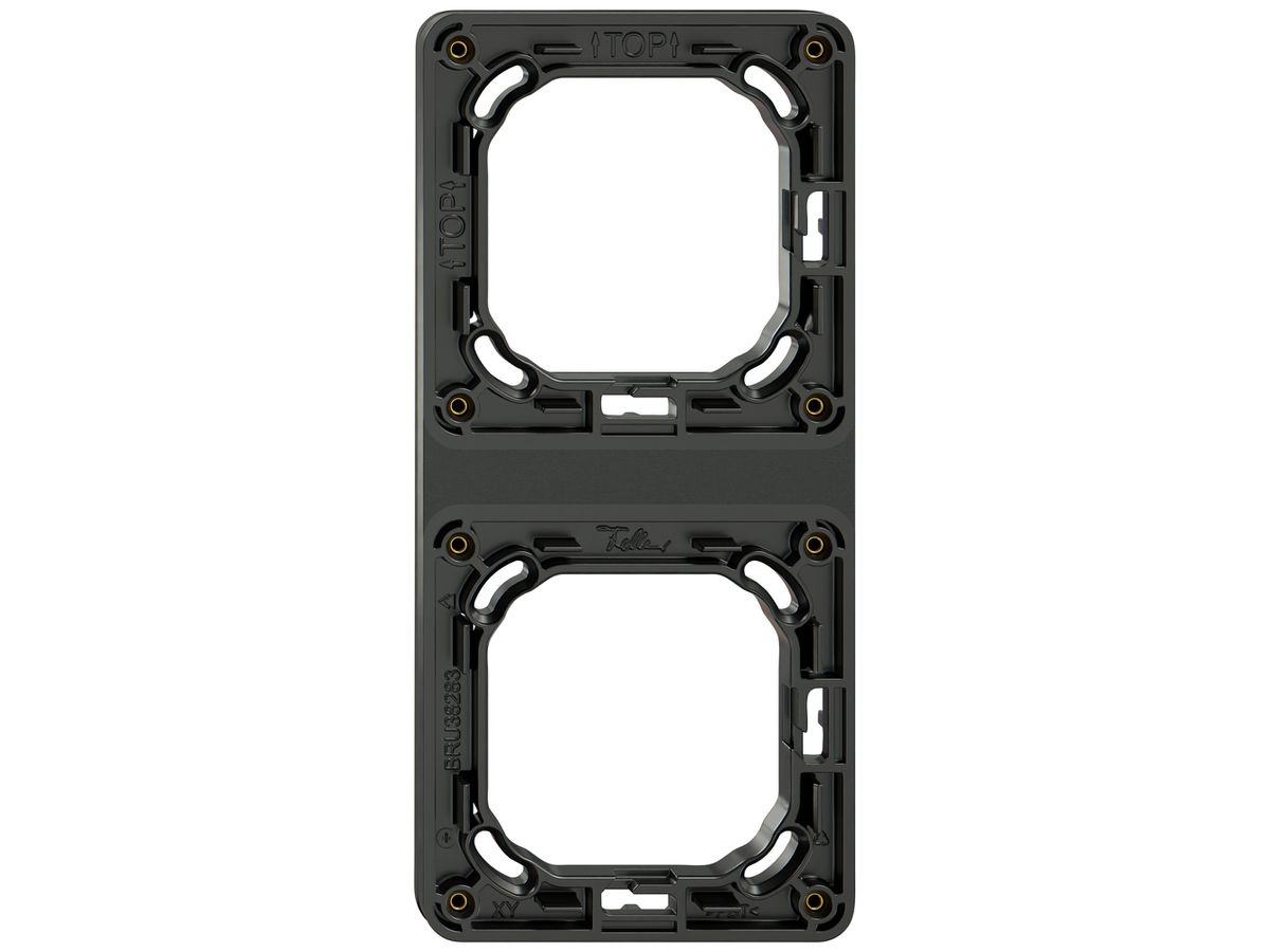 UP-Montagerahmen Feller NEVO SNAPFIX® 2×1 87×187mm schwarz