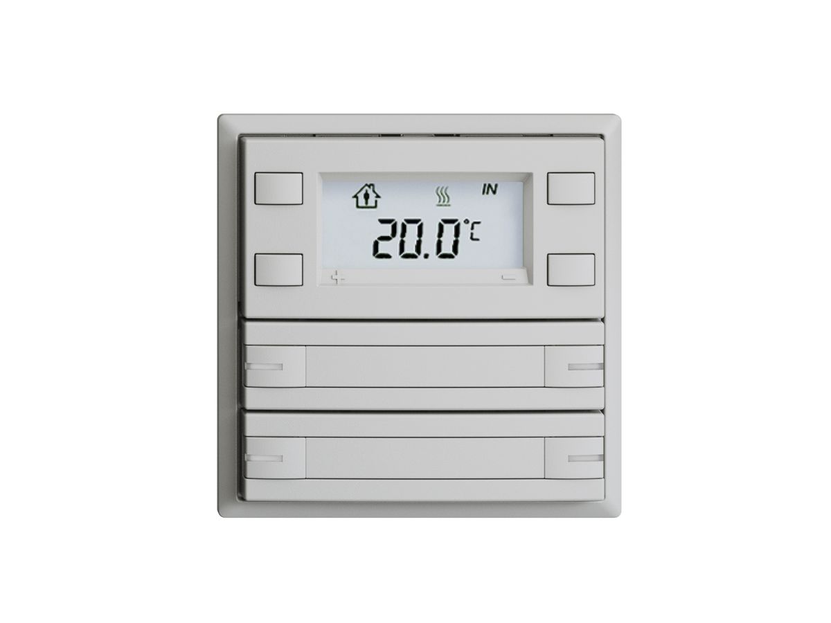 UP-RTH-Taster KNX 4-fach EDIZIOdue F hellgrau, mit Papier+LED RGB