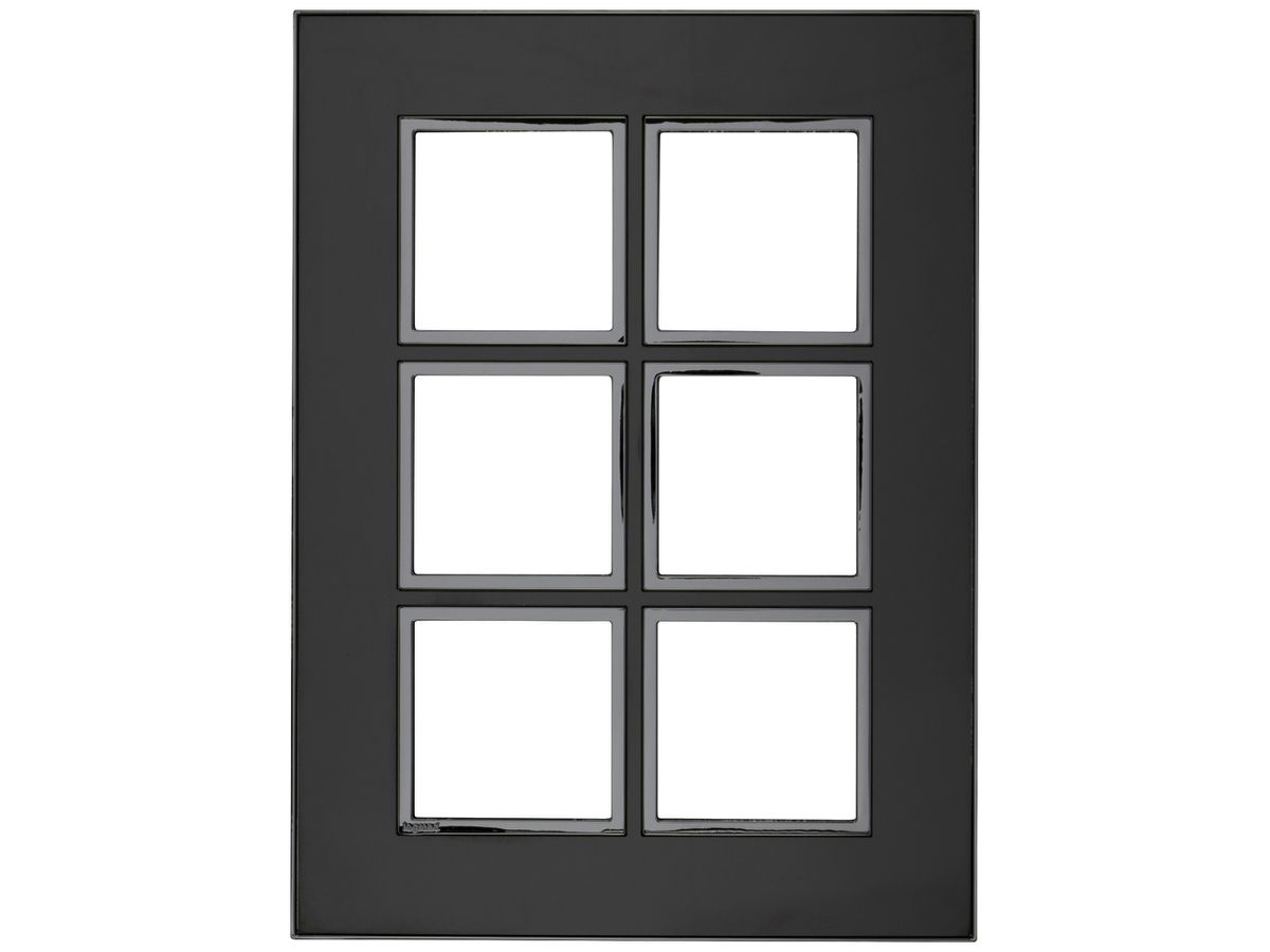 UP-Kopfzeile Legrand Arteor 3×2 vertikal 157×213mm Black reflective