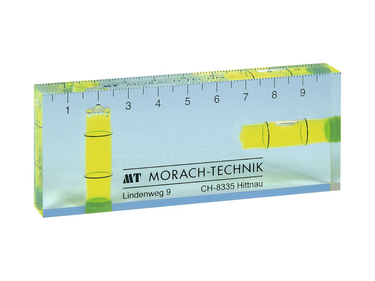 Wasserwaage Morach-Technik AG 100×40×15mm transparent
