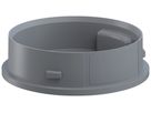 Adapter WERMA Mini BM, für Signalsäule, Bodenmontage, grau